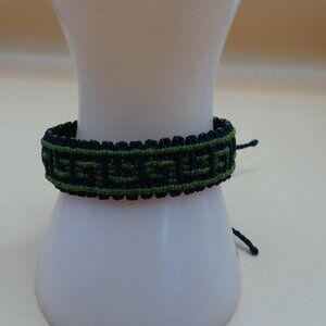 Handmade Woven Macramé Thread Bracelet, Water Resistant Waxed Thread